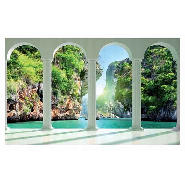 Fototapeta Vodopád pohled z terasy Fliz 3D 312x219