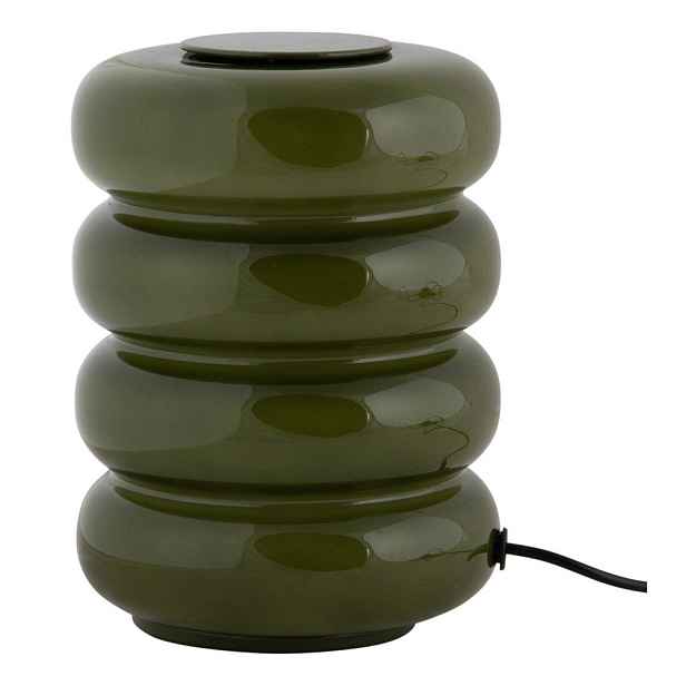 Khaki skleněná LED stolní lampa (výška 16,5 cm) Aro – Leitmotiv