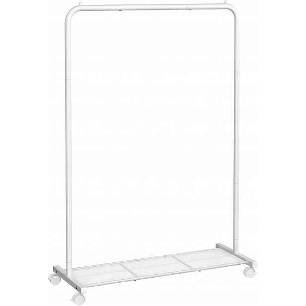 Songmics Clothes Rack on Wheels, Metal Clothing Rail for Bedroom, 91 cm Lon