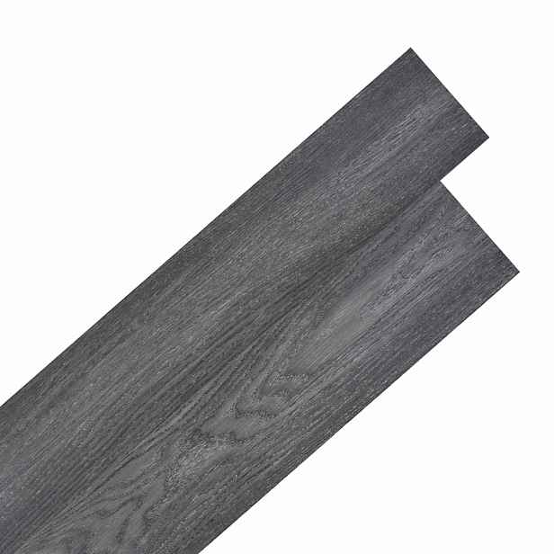 vidaXL Samolepicí PVC podlahová prkna Černá a bílá 30,5 x 61 cm 28 ks