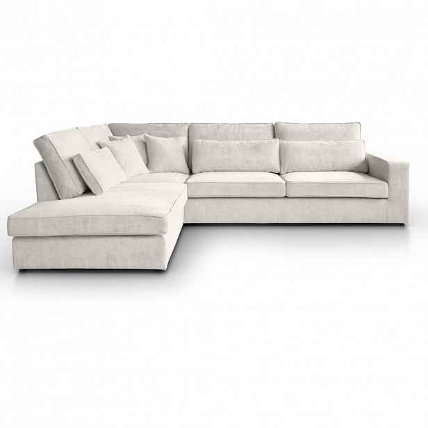 Beautysofa ROHOVÁ pohovka Parma bez funkce spaní, béžová, levá