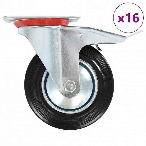 vidaXL 16 ks otočná kolečka 160 mm
