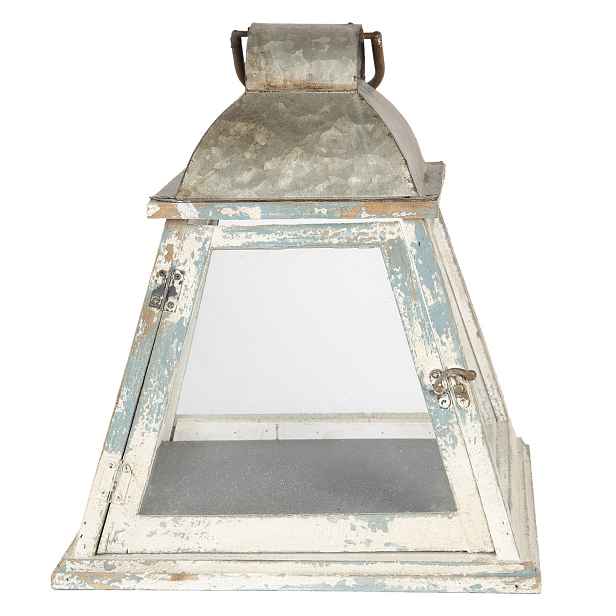 Dřevěná lucerna s patinou Cosette - 33*33*37 cm Clayre & Eef