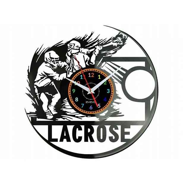 Lacrosse Coach Nástěnné hodiny Vinylová deska Moderní dekorativní na předsevě