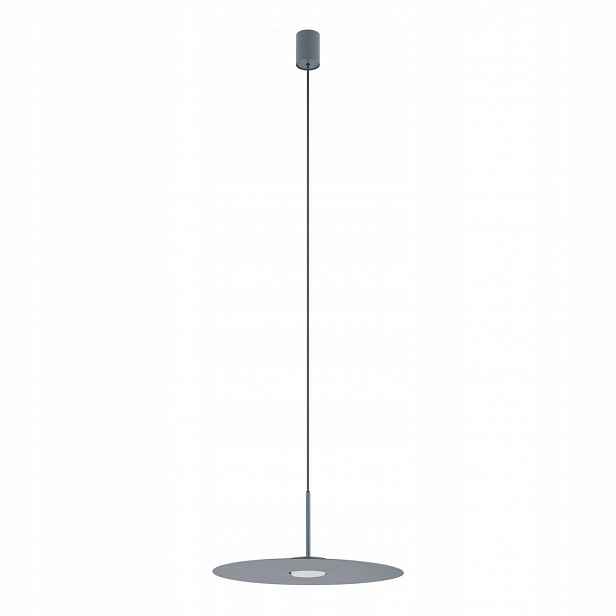 Šedá závěsná lampa Simone je moderní nad jídelní stůl Nowodvorski