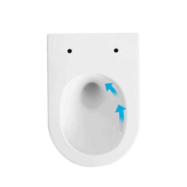 Uptrend závěsná Wc mísa Vortex oválná 48x36 cm bílý lesk Virella