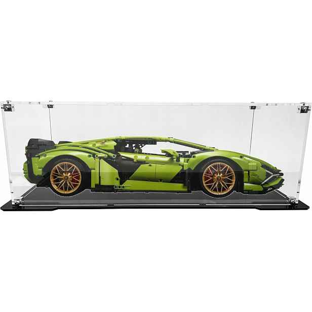 Vitrína s černou základnou pro stavebnici Lego 42115 Lamborghini Sian Fkp 37