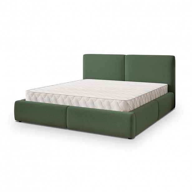 MASSENO ČALOUNĚNÁ Postel FELURO 120x200 cm Zelená