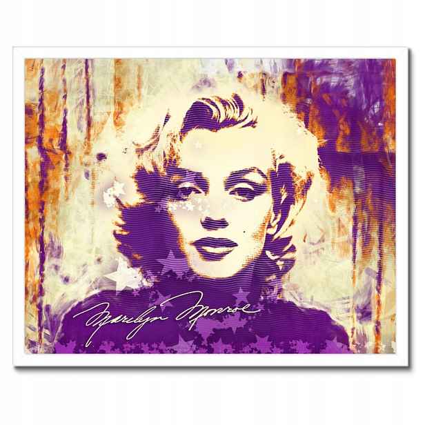Plakáty v rámu 50x40 Marilyn Monroe Fialová