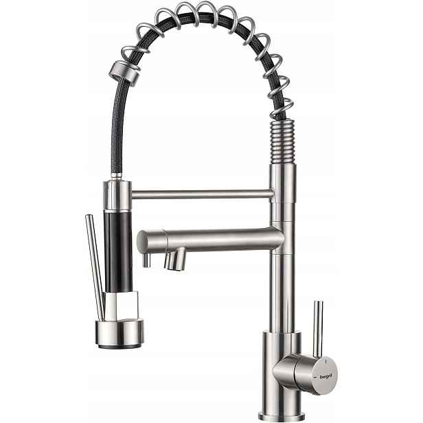 Kuchyňská stojánková baterie Ibergrif M22144A stříbrná