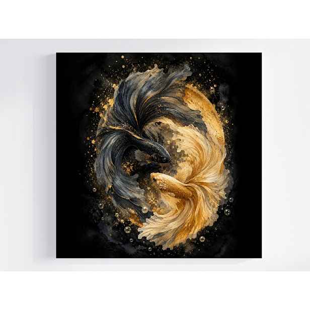 Obraz Na Plátně Canvas Harmonie Yin Yang Rovnováha Ryba Glamour 50x50
