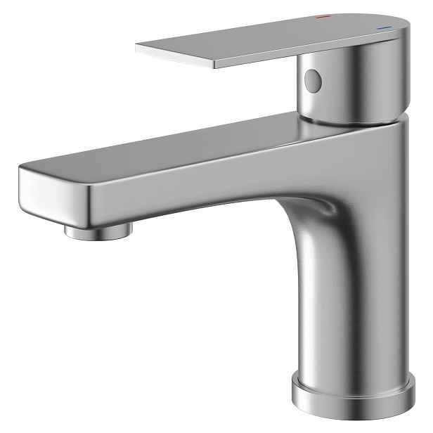 Stojící Koupelnová Baterie Inox Kartáčovaná S Perlátorem 143 MM