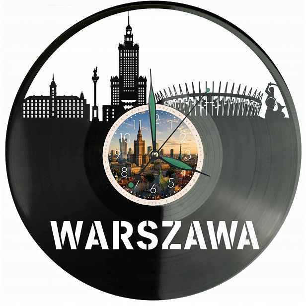 Varšava Dárek Originální dekorace do domu Hodiny z vinylové desky