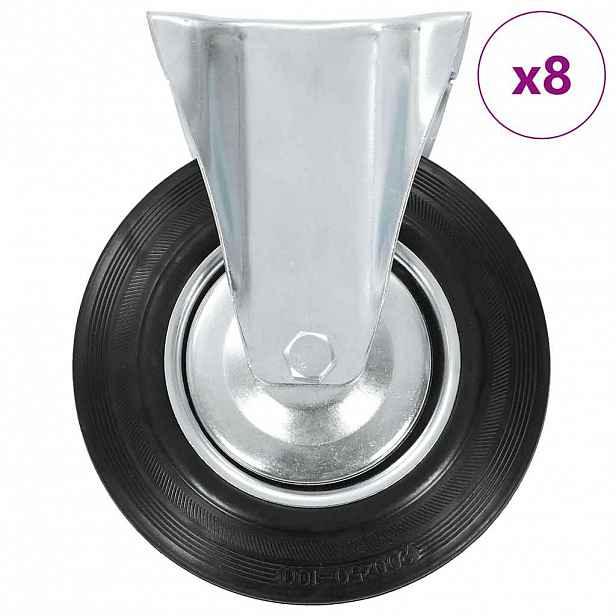 vidaXL 8 ks pevná kolečka 200 mm