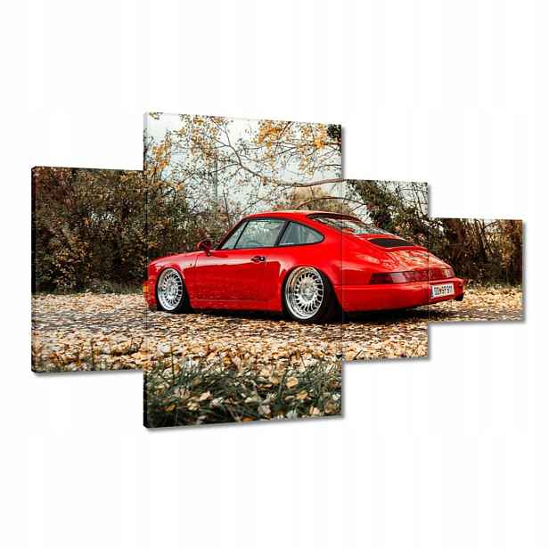 Obrazy 130x80 Červené Porsche Auto