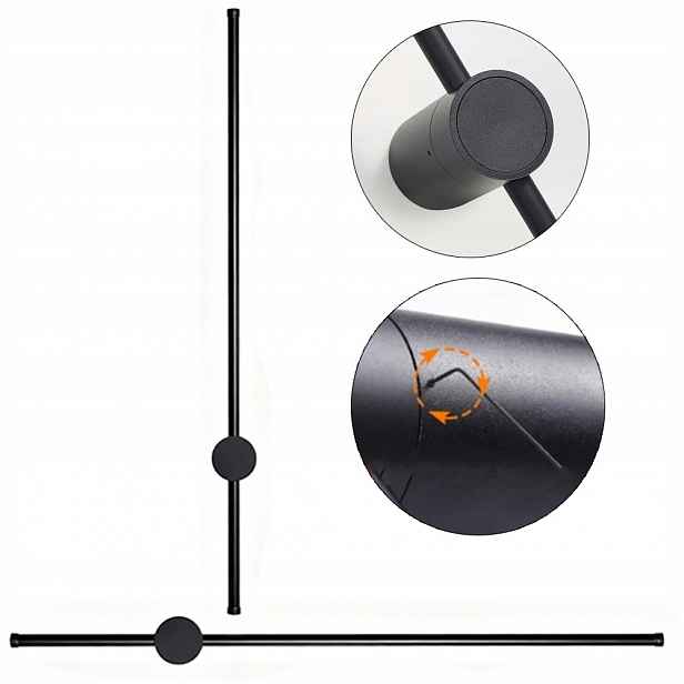 Nástěnné Led Svítidlo Nástěnná Lampa Otočná O 360° Teplá Bílá 60 CM 12 W
