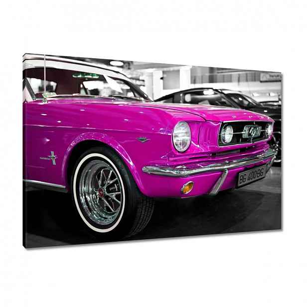 Obrazy 90x60 Růžový Ford Mustang