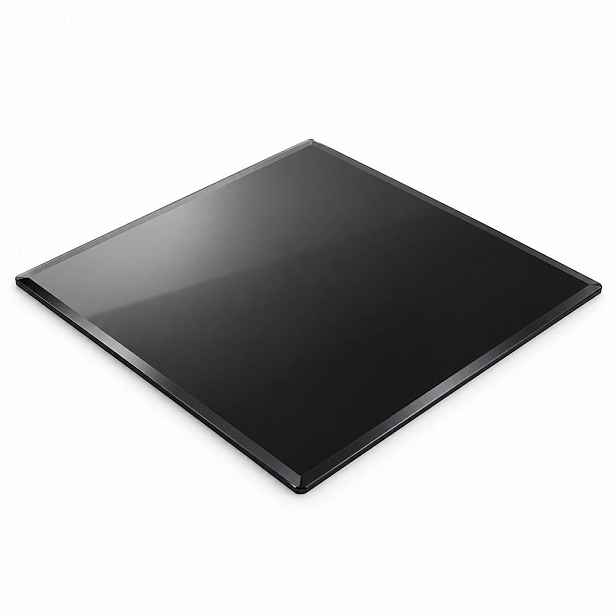 Relaxdays TABULE Černá kalené bezpečnostní sklo 70x70 cm čtvercová