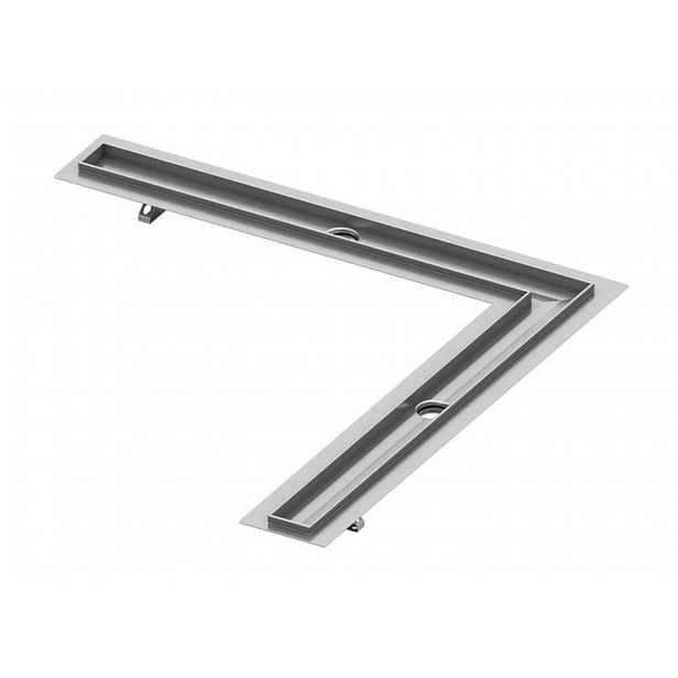 Tece TECEdrainline - Sprchový žlab rohový, 120 cm, s hydroizolační páskou, nerez 611200