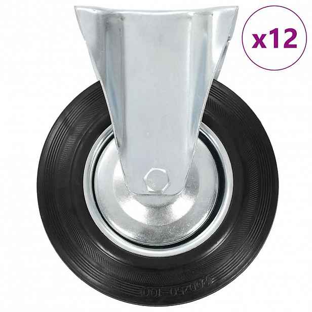 vidaXL 12 ks pevná kolečka 200 mm