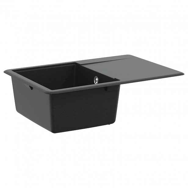 vidaXL Dřez 80% Křemenné a 20% Pryskyřice 670 x 460 mm Černá