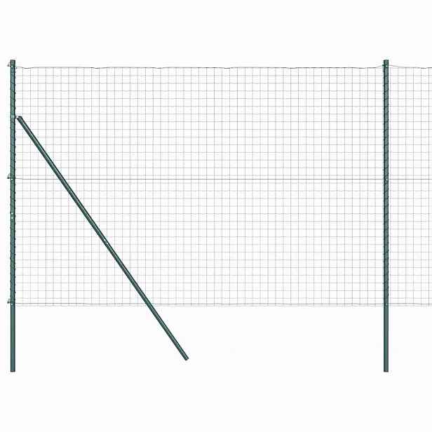 vidaXL Euro plotové kotvení 10 x 1,5 m Ocel potažená PVC Zelená