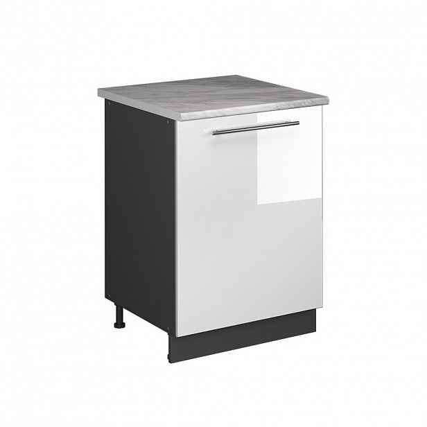 Vicco SKŘÍŇKA POD DŘEZ Fame-Line, Bílá vysoký lesk/Antracit, 60 cm