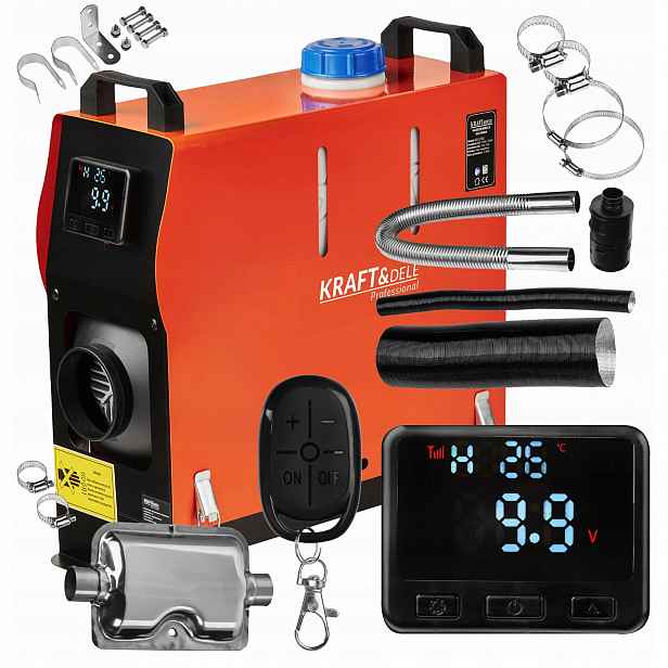 Naftové Topidlo Parkovací Topení 50Hz 12V /15V 9kW LCD Pilot