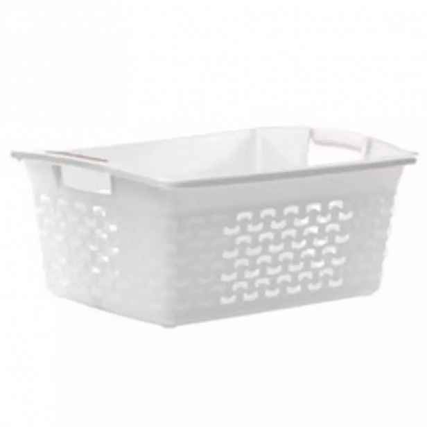 Prádelní koš obdelník Cotton 30l bílá antik