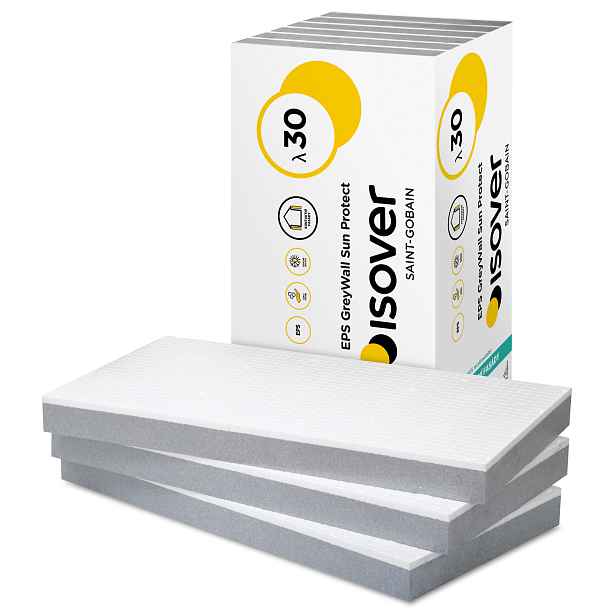 Tepelná izolace Isover EPS GreyWall Sun Protect 250 mm (1 m2/bal.)