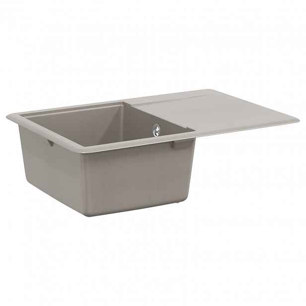 vidaXL Dřez 80% Křemenné a 20% Pryskyřice 670 x 460 mm Šedá