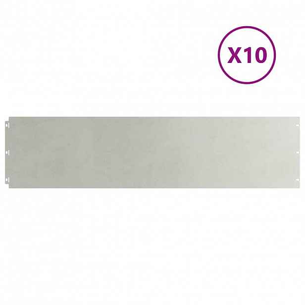 vidaXL Travní lemy 10 ks 25x103 cm nerezová ocel