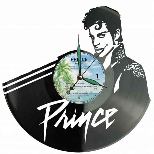 Prince Dárek Originální dekorace do domu Hodiny z vinylové desky