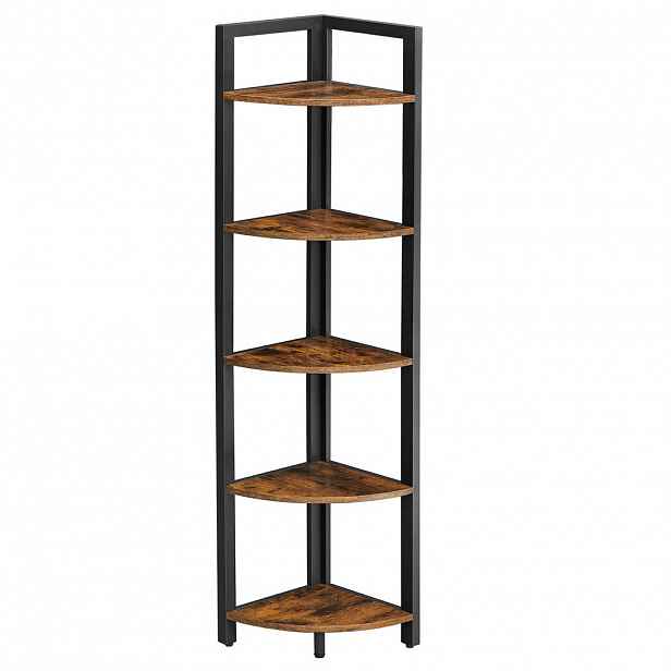 Boxxx ROHOVÝ REGÁL, hnědá, černá, uhlíková ocel, 30/150/30 cm