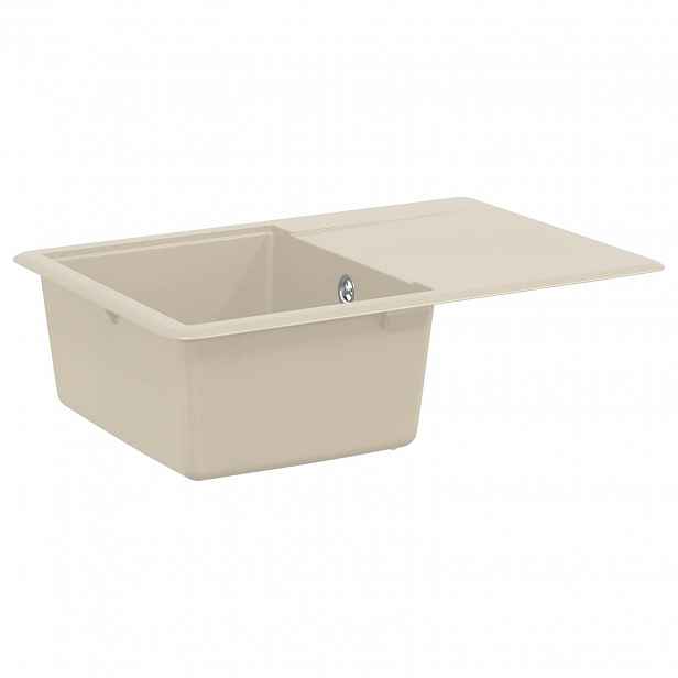vidaXL Dřez 80% Křemenné a 20% Pryskyřice 670 x 460 mm Béžová