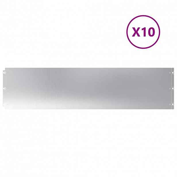 vidaXL Travní lemy 10 ks 25x103 cm pozinkovaná ocel