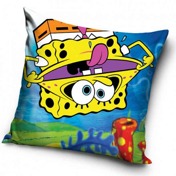 Carbotex Povlak na polštářek Sponge Bob Vzhůru Nohama, 40 x 40 cm