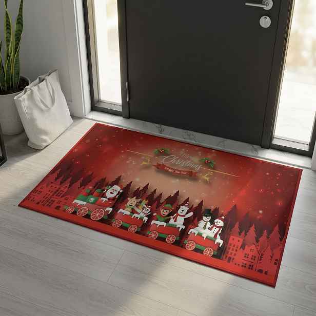 Vánoční rohožka - předložka CHRISTMAS TIME motiv V. 60x90 cm Mybesthome