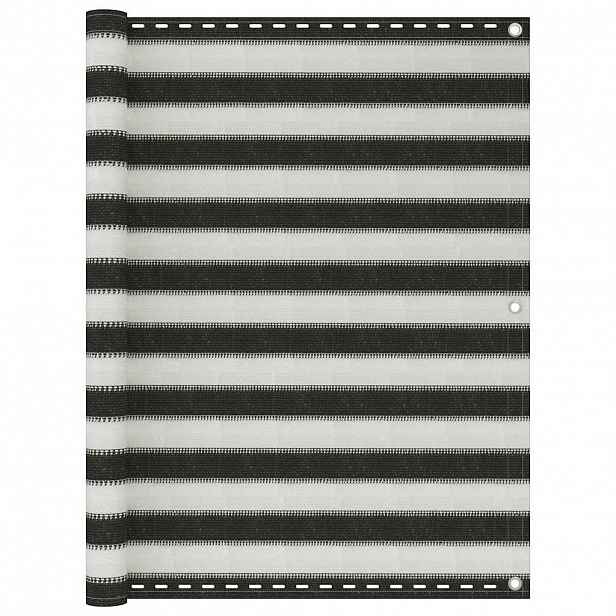 vidaXL Balkónová zástěna HDPE 120 x 600 cm antracitovo-bílá
