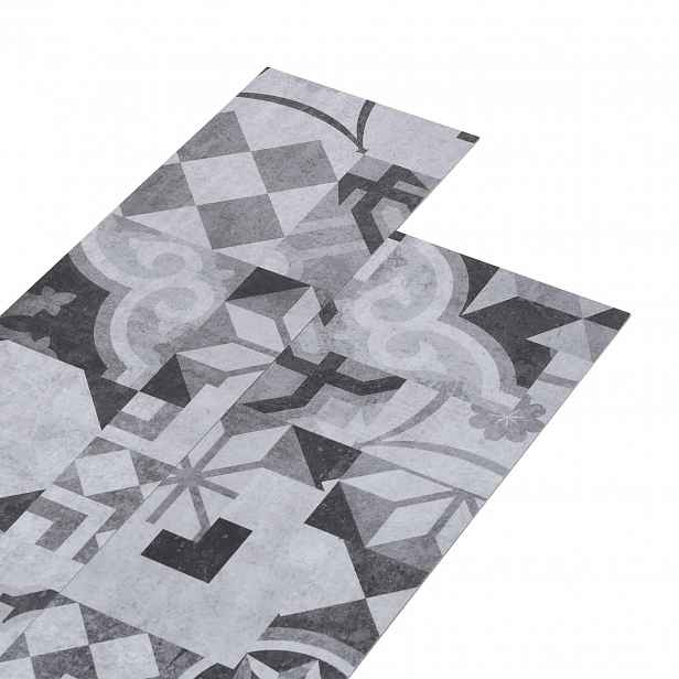 vidaXL Samolepicí PVC podlahová prkna Šedý vzor 30,5 x 61 cm 28 ks PVC