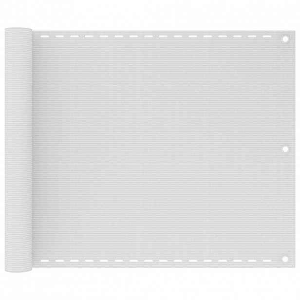 vidaXL Balkonová zástěna bílá 75 x 300 cm HDPE
