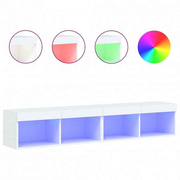 vidaXL TV skříňky s LED osvětlením 2 ks bílé 80 x 30 x 30 cm