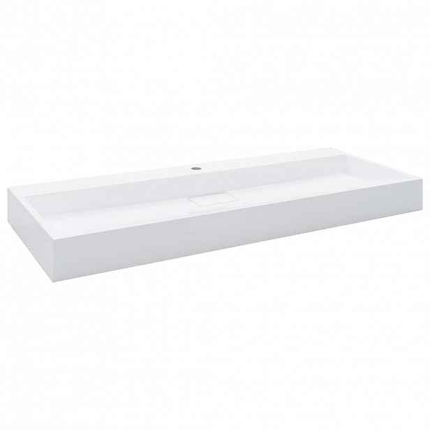 vidaXL Umyvadlo 120 x 46 x 11 cm minerální/mramorový kompozit bílé