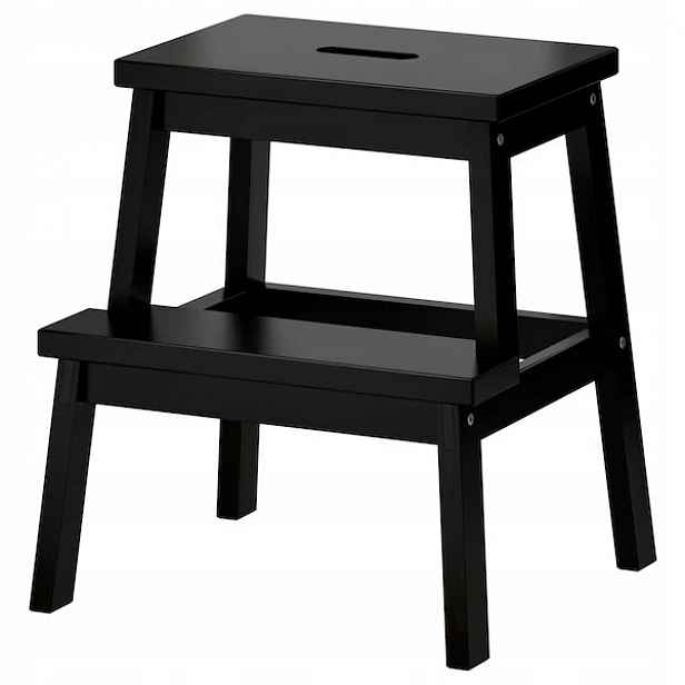 Ikea Bekvam stolička se schodem 50 cm, černá