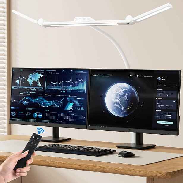 Led stolní lampa Tyee M001 – 24 W, 1500 lm, 3 lišty, dálkový ovladač