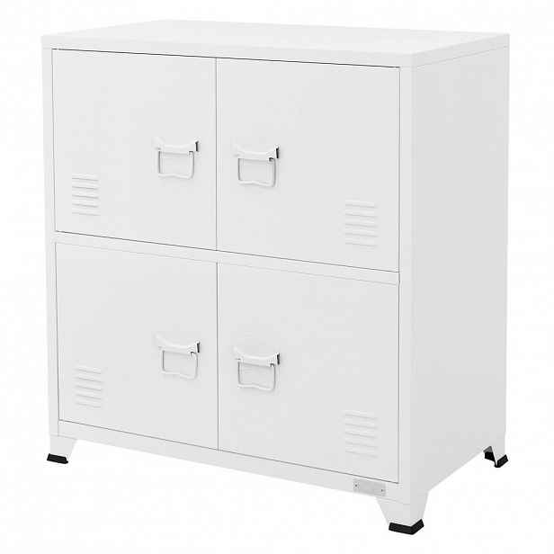 ML-DESIGN SKŘÍŇ NA DOKUMENTY 75x40x80,5 cm bílá z oceli
