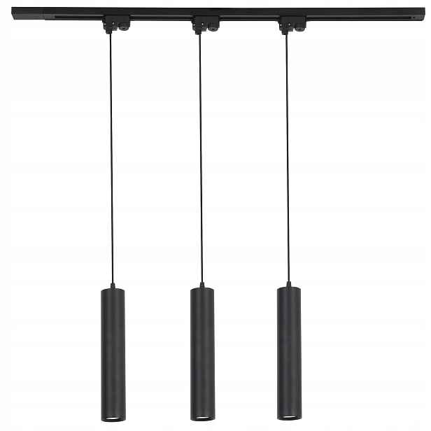 Sada kolejnic Tracklight 1-fázový GU10 Černá lampa x3 kolejnice 1 m Keon