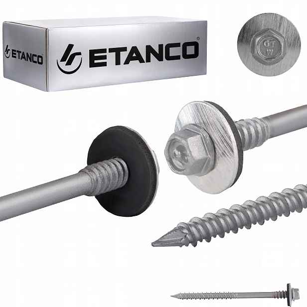 Šrouby pro sendvičové panely 100 mm Pozink 100 ks pro betonu Etanco Gtrw