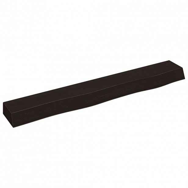 vidaXL Nástěnná police tmavě hnědá 80x10x6 cm ošetřený masivní dub