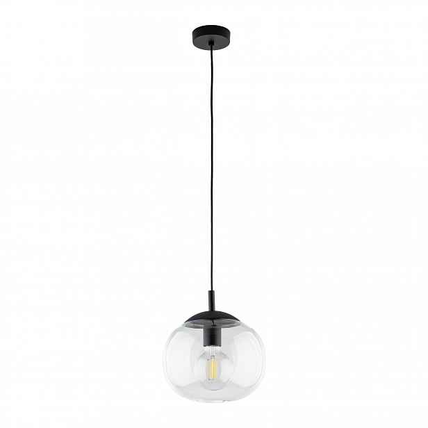 Závěsná lampa Vibe Černá Transparentní Skleněné Stínidlo 1xE27 25cm Stropní